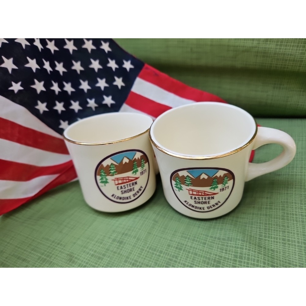 2 Boy Scouts‎ of America Eastern Shore Klondike Derby Vintage Coffee Mug